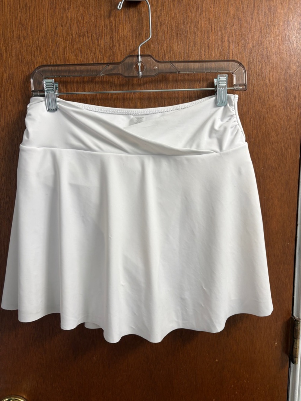 Women's White Swim Skirt with Built in Panty